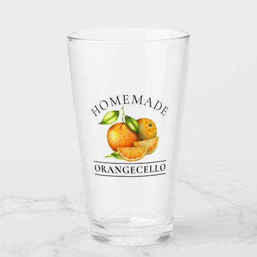 Watercolor Oranges Homemade Orangecello Glass