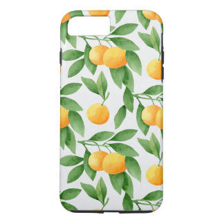 Watercolor oranges or tangerines pattern iPhone 8 plus/7 plus case