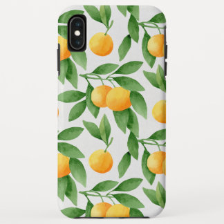 Watercolor oranges or tangerines pattern iPhone XS max case