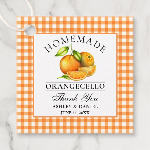 Watercolor Oranges Orangecello Wedding Thank You Favor Tags