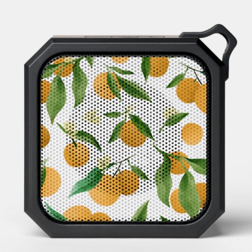 Watercolor oranges pattern design bluetooth speaker