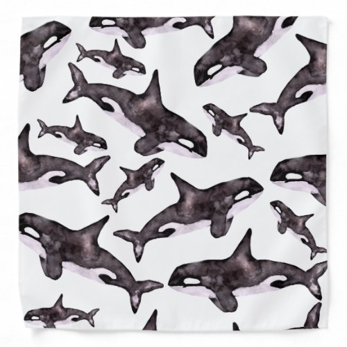 Watercolor Orca Bandana