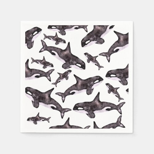 Watercolor Orca Napkins