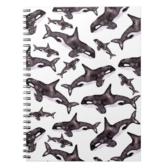 Watercolor Orca Notebook (Front)