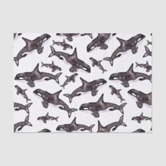 Watercolor Orca Tissue Paper