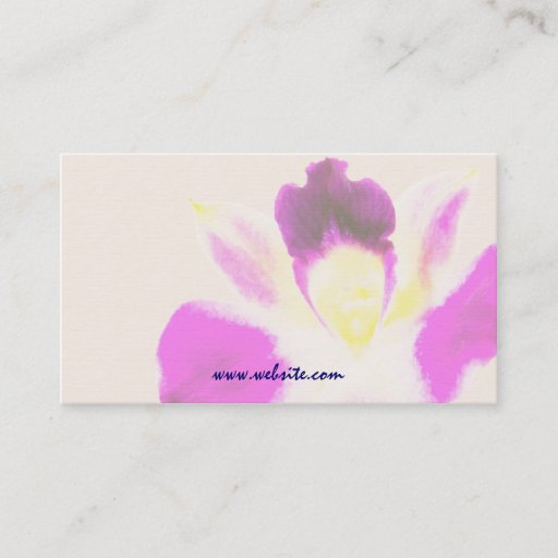 Customizable Watercolor Orchid Business Card Template