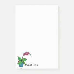 Watercolor Orchid Plant In Beautiful Pot Post-it Notes