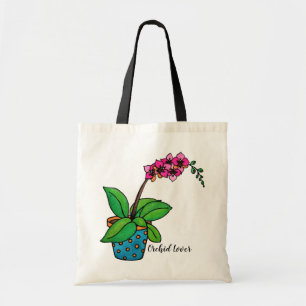 Watercolor Orchid Plant In Beautiful Pot Tote Bag