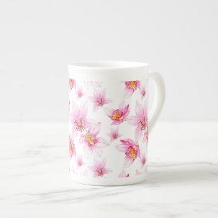 Watercolor Orchids Design 15  Bone China Mug