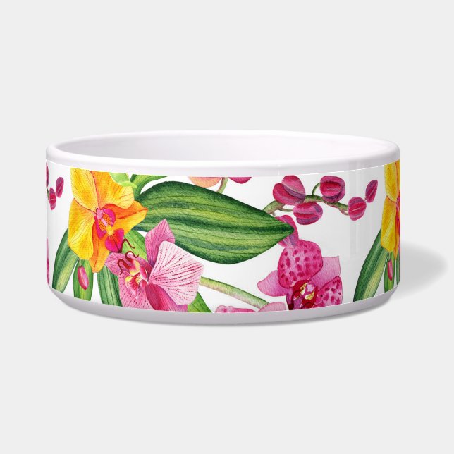 Watercolor Orchids Design 18  Bowl (Front)