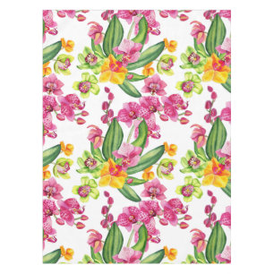 Watercolor Orchids Design 18 Tablecloth