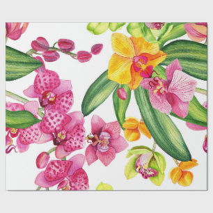 Watercolor Orchids Design 18 Wrapping Paper