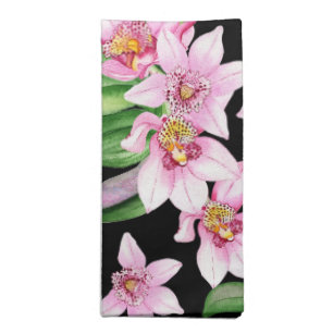 Watercolor Orchids Design 27 Cloth Napkin