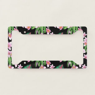 Watercolor Orchids Design 27 License Plate Frame