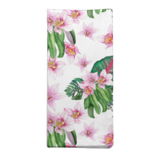 Watercolor Orchids Design 30 Cloth Napkin