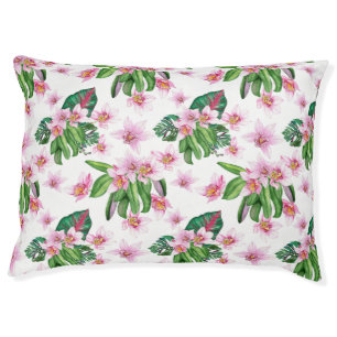 Watercolor Orchids Design 30 Pet Bed