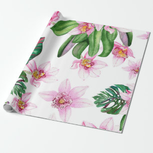 Watercolor Orchids Design 30 Wrapping Paper