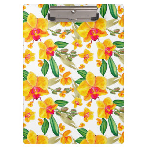 Watercolor Orchids Design 9 Clipboard