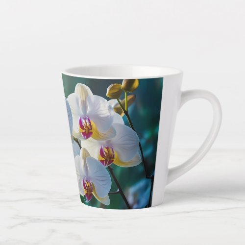 Watercolor orchids latte Mug