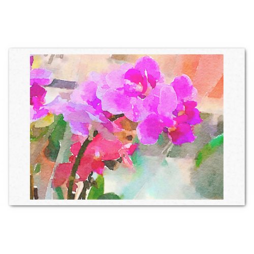 Watercolor Orchids Tissue Paper