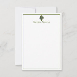 Watercolor Organic Artichoke Personalized Thank You Card