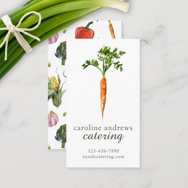 Watercolor Organic Carrot Business Card (Watercolor Organic Carrot Business Card)