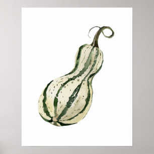 Watercolor Organic Squash Poster
