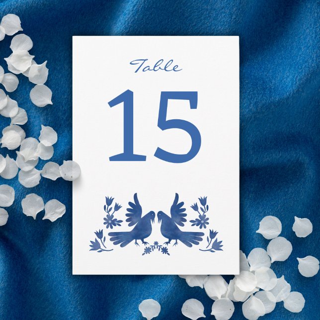 WATERCOLOR OTOMI BIRDS NAVY INVITATION (Creator Uploaded)