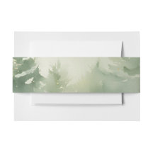 Watercolor Outdoor Woodland Pine Trees