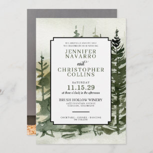 Watercolor Outdoorsy Wedding Invitation