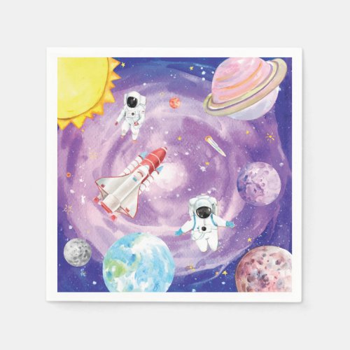 Watercolor Outer Space Napkins