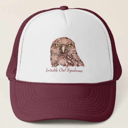 Watercolor Owl Bird Wildlife Nature Irritable Trucker Hat