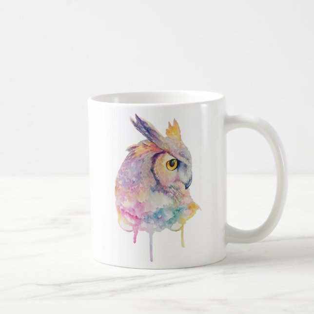 Watercolor Owl Coffee Mug (Right)
