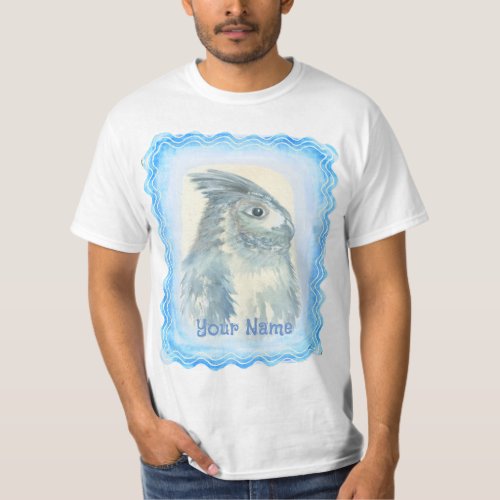 Watercolor Owl custom name T_Shirt
