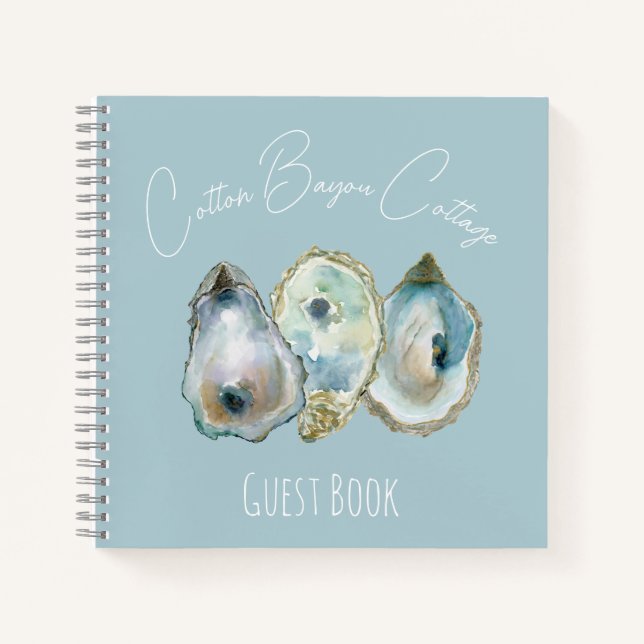 Watercolor Oyster Guest Book (Front)