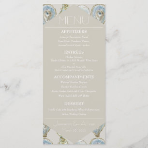 Watercolor Oyster Menu