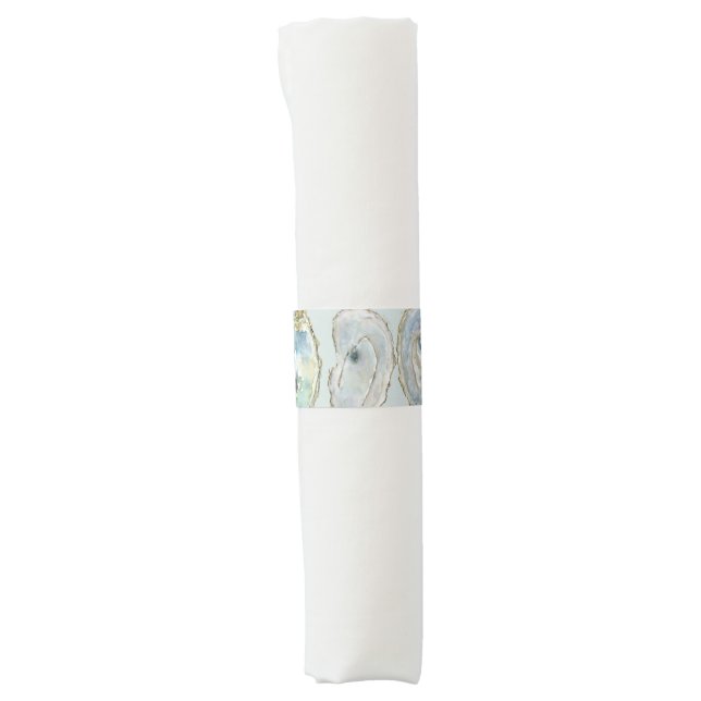 Watercolor Oyster Napkin Band (Front)