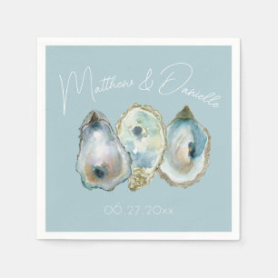 Watercolor Oyster Napkins