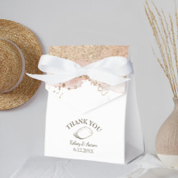 Watercolor Oyster Pearl Beach Wedding Favor Boxes