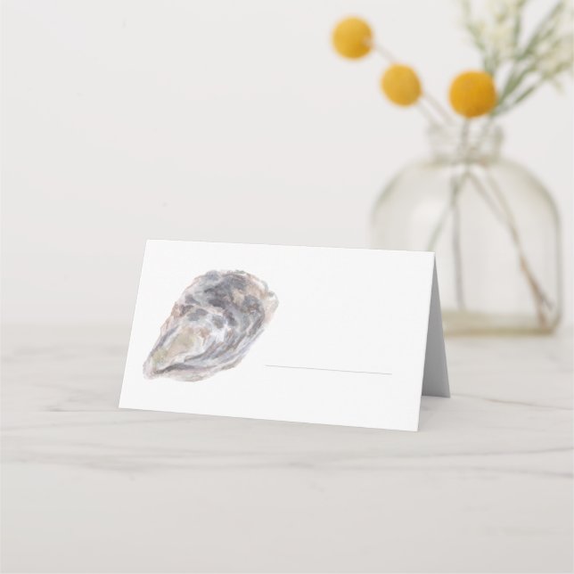 Watercolor Oyster Place Card (Front)
