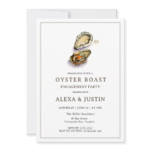 Watercolor Oyster Roast Engagement party