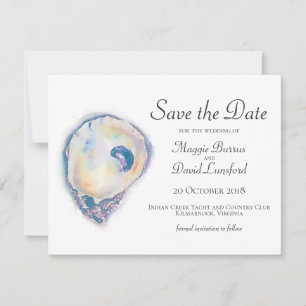 Watercolor Oyster Save the Dates Save The Date