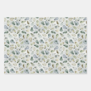 Watercolor Oyster Shells Gift Wrap