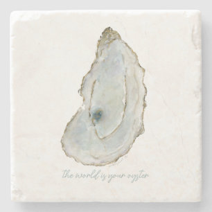 Watercolor Oyster Stone Coaster