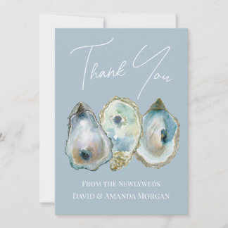 Watercolor Oyster  Thank You Card