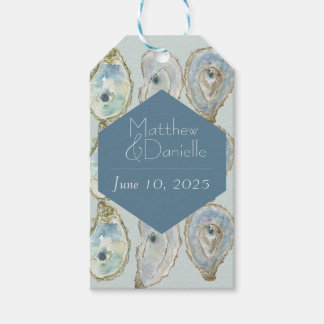 Watercolor Oysters Wedding Gift Tags