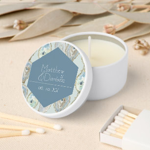 Watercolor Oysters Wedding Mini Candle Favors