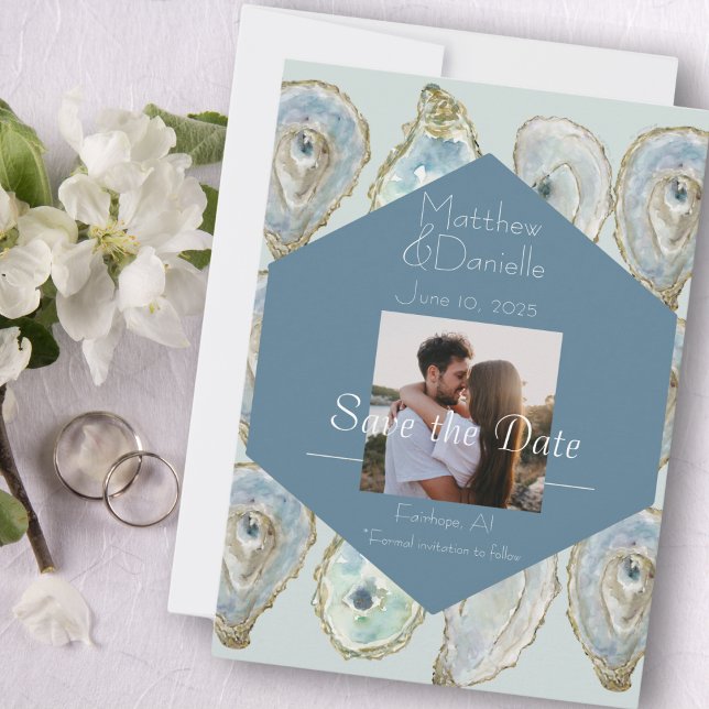 Watercolor Oysters Wedding  Save The Date (Creator Uploaded)