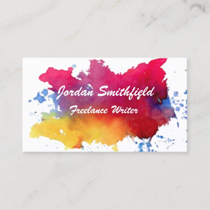 watercolor paint business card | Zazzle.com