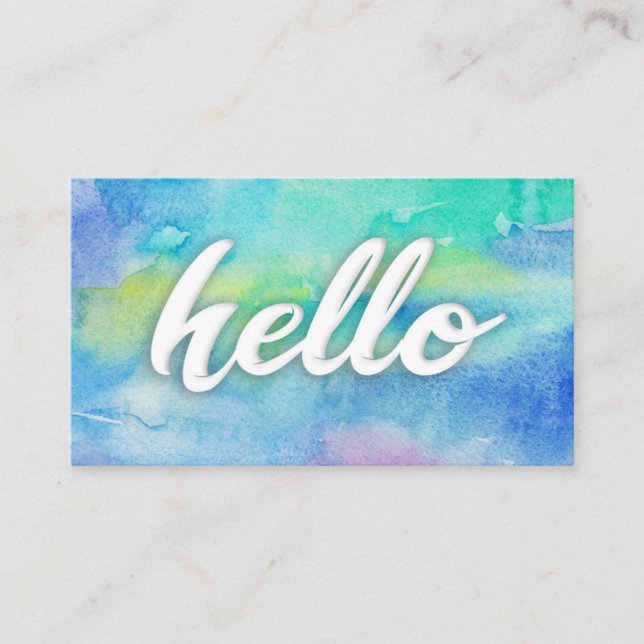 watercolor paint business card (Front)